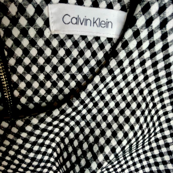 Calvin Klein Dress, Business Casual Black & white, with Belt. - Picture 3 of 8